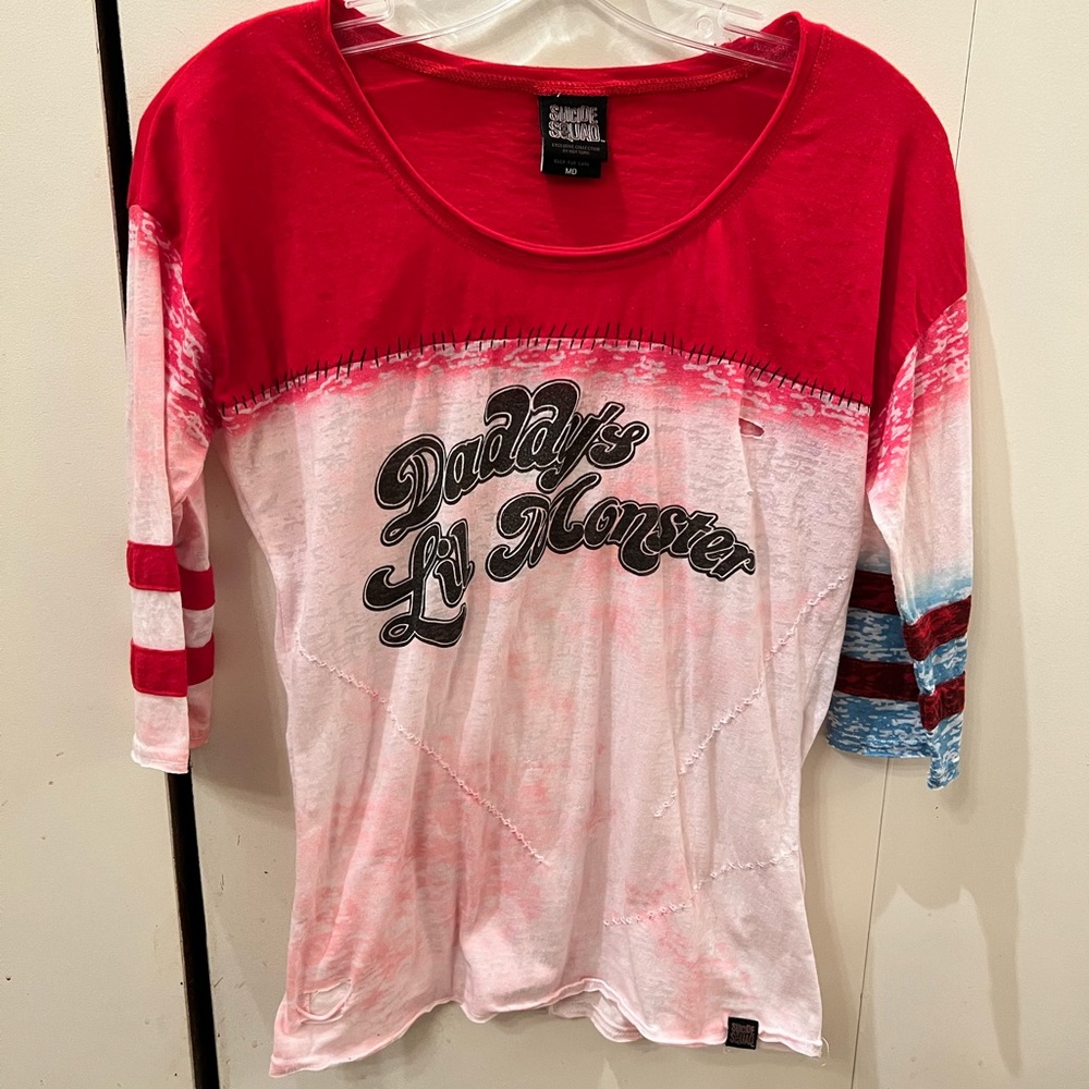 DC Comics Suicide Squad Daddy's Lil Monster Girls Raglan MOVIE ACCURATE